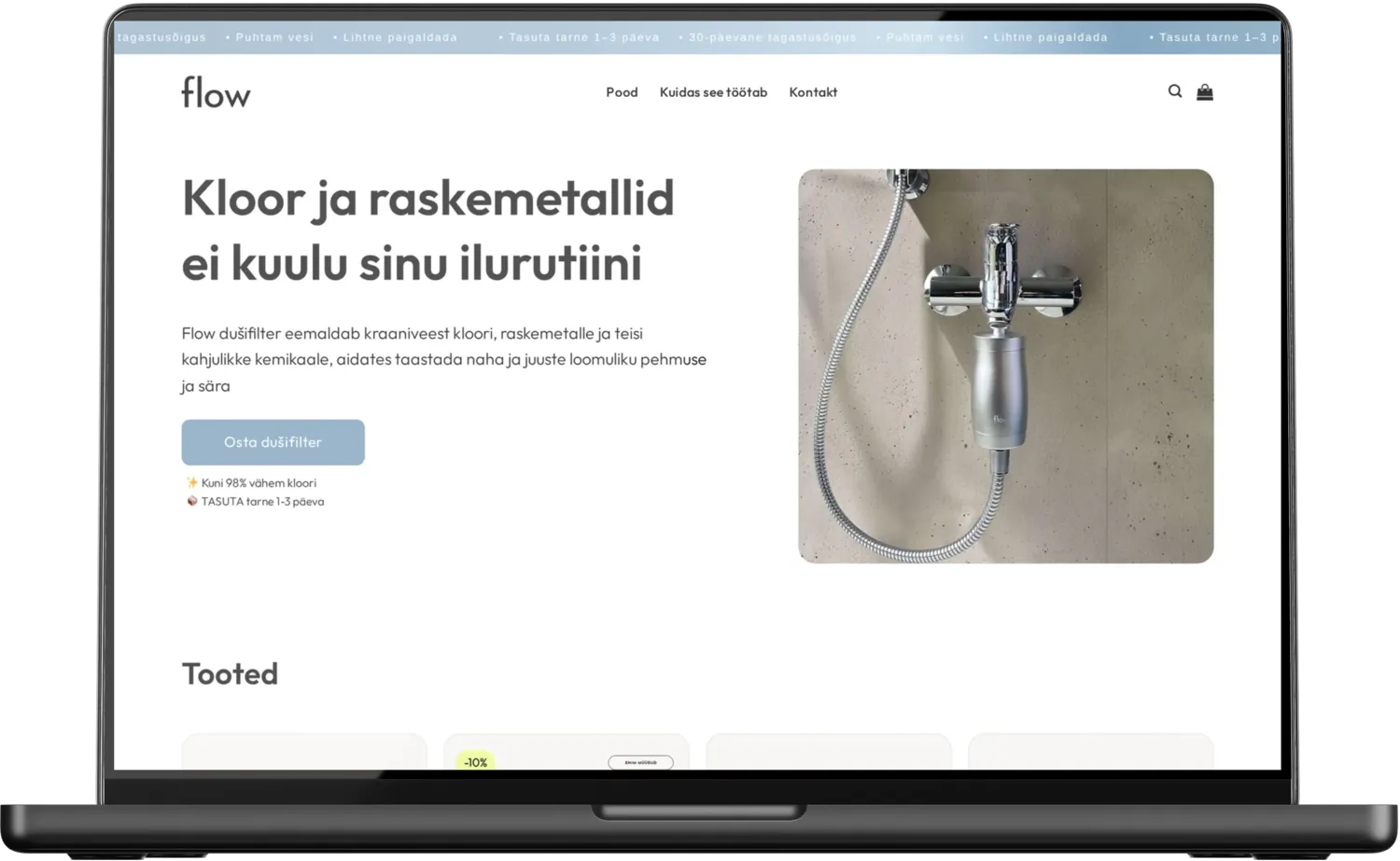 Flow Beauty e-pood — kodukad.ee tehtud töö